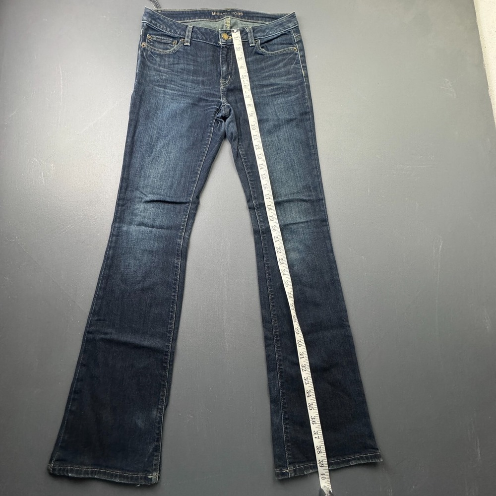 Michael Kors Jeans Women's 4 Bootcut Blue Faded Denim Dark Wash Classic - Picture 9 of 16